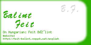 balint feit business card